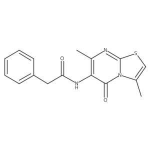 N-(3,7-dimethyl-5-oxo-5H-thiazolo[3,2-a]pyrimidin-6-yl)-2-phenylacetamide结构式