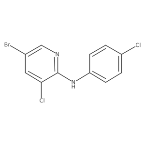 (5-Bromo-3-chloropyridin-2-yl)-(4-chlorophenyl)amine结构式