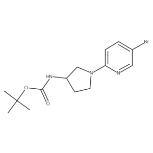 (S)-tert-butyl (1-(5-bromopyridin-2-yl)pyrrolidin-3-yl)carbamate Structure