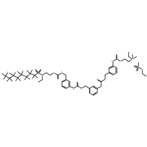 N-ethyl-2-[[[[3-[[[[3-[[[[3-[[[2-[ethyl[(perfluorooctyl)sulfonyl]amino]ethoxy]carbonyl]amino]methylphenyl]amino]carbonyl]amino]methylphenyl]amino]carbonyl]amino]methylphenyl]amino]carbonyl]oxy]-N,N-dimethylethanaminium结构式