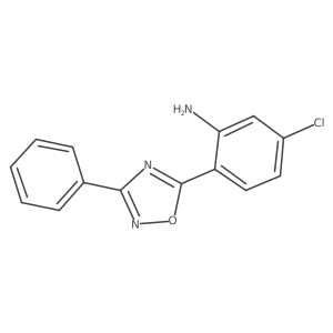 5-Chloro-2-(3-phenyl-1,2,4-oxadiazol-5-yl)aniline结构式