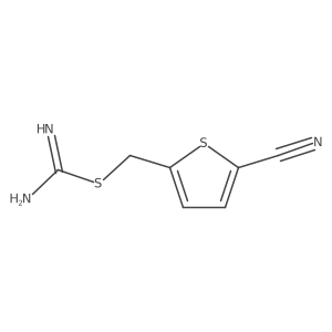 N#Cc1ccc(CSC(=N)N)s1结构式