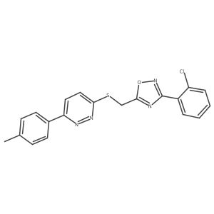 3-(2-Chlorophenyl)-5-(((6-(p-tolyl)pyridazin-3-yl)thio)methyl)-1,2,4-oxadiazole结构式