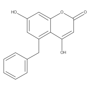 2H-1-Benzopyran-2-one, 4,7-dihydroxy-5-(phenylmethyl)- Structure
