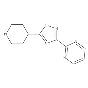 2-[5-(4-Piperidinyl)-1,2,4-oxadiazol-3-yl]pyrimidine结构式