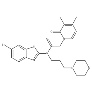 N-(6-Bromo-2-benzothiazolyl)-4,5-dimethyl-N-[3-(4-morpholinyl)propyl]-6-oxo-1(6H)-pyrimidineacetamide Structure