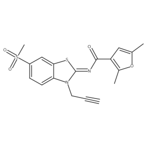 (E)-2,5-dimethyl-N-(6-(methylsulfonyl)-3-(prop-2-yn-1-yl)benzo[d]thiazol-2(3H)-ylidene)furan-3-carboxamide Structure