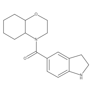 Methanone,(2,3-dihydro-1h-indol-5-yl)(octahydro-4h-1,4-benzoxazin-4-yl)- Structure