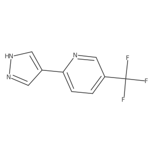 2-(1H-pyrazol-4-yl)-5-(trifluoromethyl)pyridine结构式