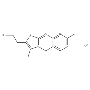 2-(2,7-Dimethyl-5H-pyrimido[4,5-d]thiazolo[3,2-a]pyrimidin-8-yl)ethan-1-ol hydrate Structure