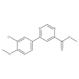 Methyl 6-(3-chloro-4-methoxyphenyl)pyrimidine-4-carboxylate Structure
