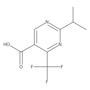 2-(Propan-2-yl)-4-(trifluoromethyl)pyrimidine-5-carboxylic acid结构式