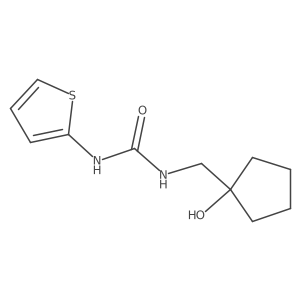 1-((1-Hydroxycyclopentyl)methyl)-3-(thiophen-2-yl)urea Structure