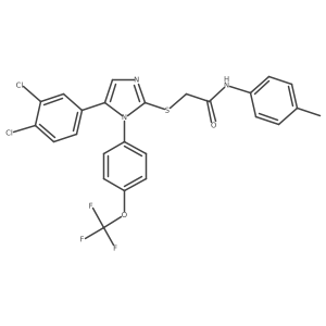 2-((5-(3,4-dichlorophenyl)-1-(4-(trifluoromethoxy)phenyl)-1H-imidazol-2-yl)thio)-N-(p-tolyl)acetamide Structure