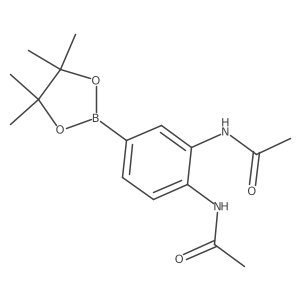 N-[2-acetamido-4-(4,4,5,5-tetramethyl-1,3,2-dioxaborolan-2-yl)phenyl]acetamide结构式