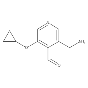 3-(Aminomethyl)-5-cyclopropoxyisonicotinaldehyde Structure