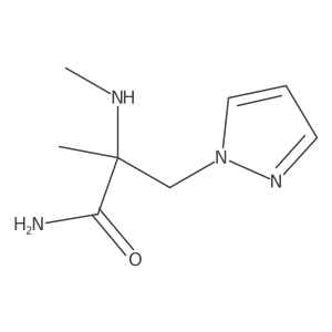 2-Methyl-2-(methylamino)-3-(1h-pyrazol-1-yl)propanamide Structure