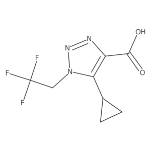 5-Cyclopropyl-1-(2,2,2-trifluoroethyl)-1h-1,2,3-triazole-4-carboxylic acid结构式