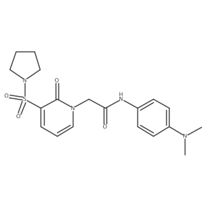 N-[4-(dimethylamino)phenyl]-2-[2-oxo-3-(pyrrolidin-1-ylsulfonyl)pyridin-1(2H)-yl]acetamide结构式