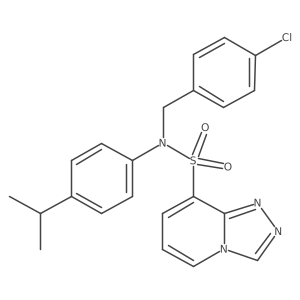 N-[(4-chlorophenyl)methyl]-N-[4-(propan-2-yl)phenyl]-[1,2,4]triazolo[4,3-a]pyridine-8-sulfonamide Structure