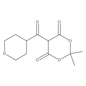 2,2-Dimethyl-5-(tetrahydro-pyran-4-carbonyl)-[1,3]dioxane-4,6-dione结构式