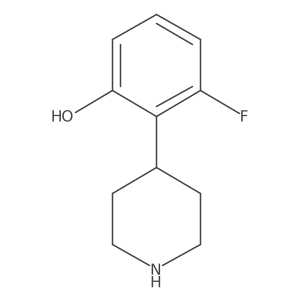 Phenol,3-fluoro-2-(4-piperidinyl)-结构式