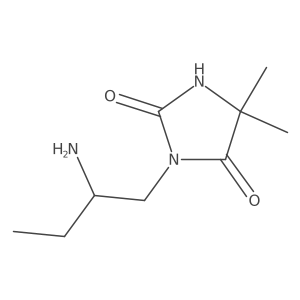 3-(2-Aminobutyl)-5,5-dimethylimidazolidine-2,4-dione结构式