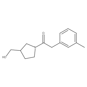 1-[3-(Hydroxymethyl)pyrrolidin-1-yl]-2-(3-methylphenyl)ethan-1-one Structure