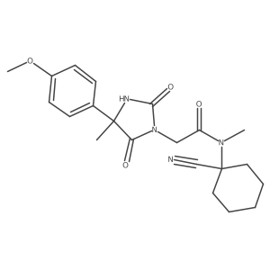 N-(1-cyanocyclohexyl)-2-[4-(4-methoxyphenyl)-4-methyl-2,5-dioxoimidazolidin-1-yl]-N-methylacetamide Structure