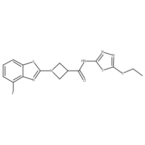 N-(5-(ethylthio)-1,3,4-thiadiazol-2-yl)-1-(4-fluorobenzo[d]thiazol-2-yl)azetidine-3-carboxamide Structure