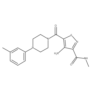 4-amino-N-methyl-5-(4-(m-tolyl)piperazine-1-carbonyl)isothiazole-3-carboxamide Structure