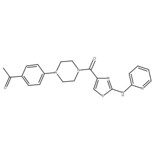 1-(4-(4-(2-(Pyridin-2-ylamino)thiazole-4-carbonyl)piperazin-1-yl)phenyl)ethanone结构式