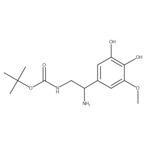 Tert-butyl n-[2-amino-2-(3,4-dihydroxy-5-methoxyphenyl)ethyl]carbamate Structure
