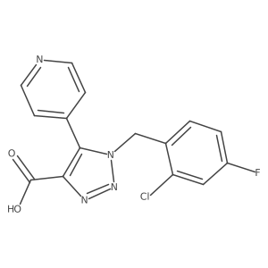 1-(2-chloro-4-fluorobenzyl)-5-(pyridin-4-yl)-1H-1,2,3-triazole-4-carboxylic acid结构式