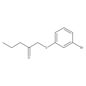 1-((3-Bromophenyl)thio)pentan-2-one Structure