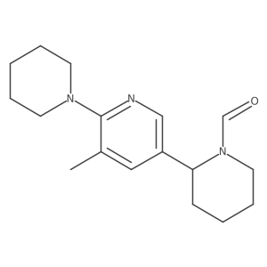 2-[5-methyl-6-(1-piperidyl)-3-pyridyl]piperidine-1-carbaldehyde结构式