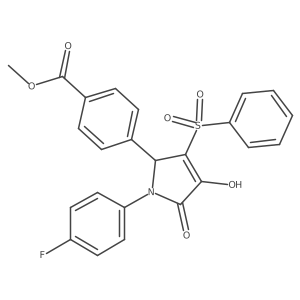 methyl 4-(1-(4-fluorophenyl)-4-hydroxy-5-oxo-3-(phenylsulfonyl)-2,5-dihydro-1H-pyrrol-2-yl)benzoate Structure