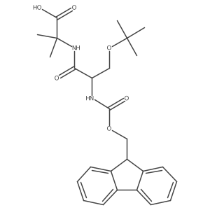 2-[(2S)-3-(tert-butoxy)-2-({[(9H-fluoren-9-yl)methoxy]carbonyl}amino)propanamido]-2-methylpropanoic acid结构式