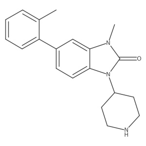 1,3-Dihydro-3-methyl-5-(2-methylphenyl)-1-(4-piperidinyl)-2H-benzimidazol-2-one结构式