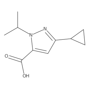 3-Cyclopropyl-1-(propan-2-YL)-1H-pyrazole-5-carboxylic acid Structure