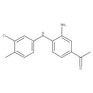 Ethanone, 1-[3-amino-4-[(3-chloro-4-methylphenyl)amino]phenyl]- Structure
