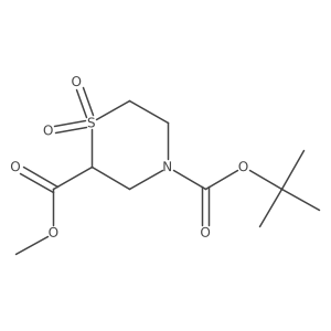 4-tert-Butyl 2-methyl thiomorpholine-2,4-dicarboxylate 1,1-dioxide Structure
