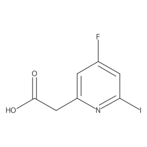4-Fluoro-2-iodopyridine-6-acetic acid结构式