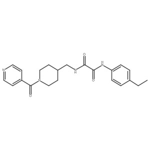 N1-(4-ethylphenyl)-N2-((1-isonicotinoylpiperidin-4-yl)methyl)oxalamide Structure