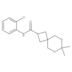 N-(2-chlorophenyl)-7,7-dimethyl-6,8-dioxa-2-azaspiro[3.5]nonane-2-carboxamide结构式