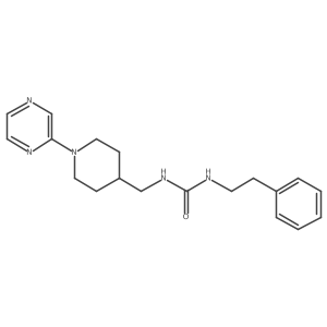 1-(2-Phenylethyl)-3-{[1-(pyrazin-2-yl)piperidin-4-yl]methyl}urea结构式