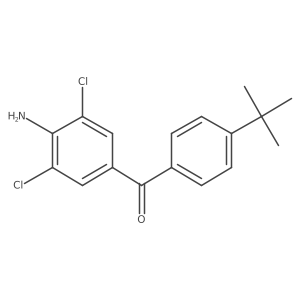 (4-Amino-3,5-dichloro-phenyl)-(4-tert-butylphenyl)methanone结构式