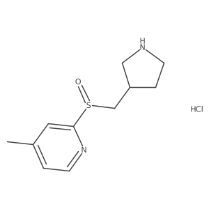 4-Methyl-2-((pyrrolidin-3-ylmethyl)sulfinyl)pyridine hydrochloride结构式