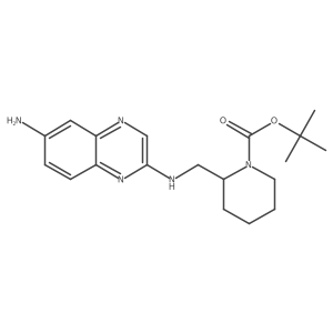tert-Butyl 2-(((6-aminoquinoxalin-2-yl)amino)methyl)piperidine-1-carboxylate结构式
