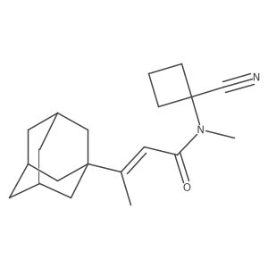 (E)-3-(1-Adamantyl)-N-(1-cyanocyclobutyl)-N-methylbut-2-enamide结构式